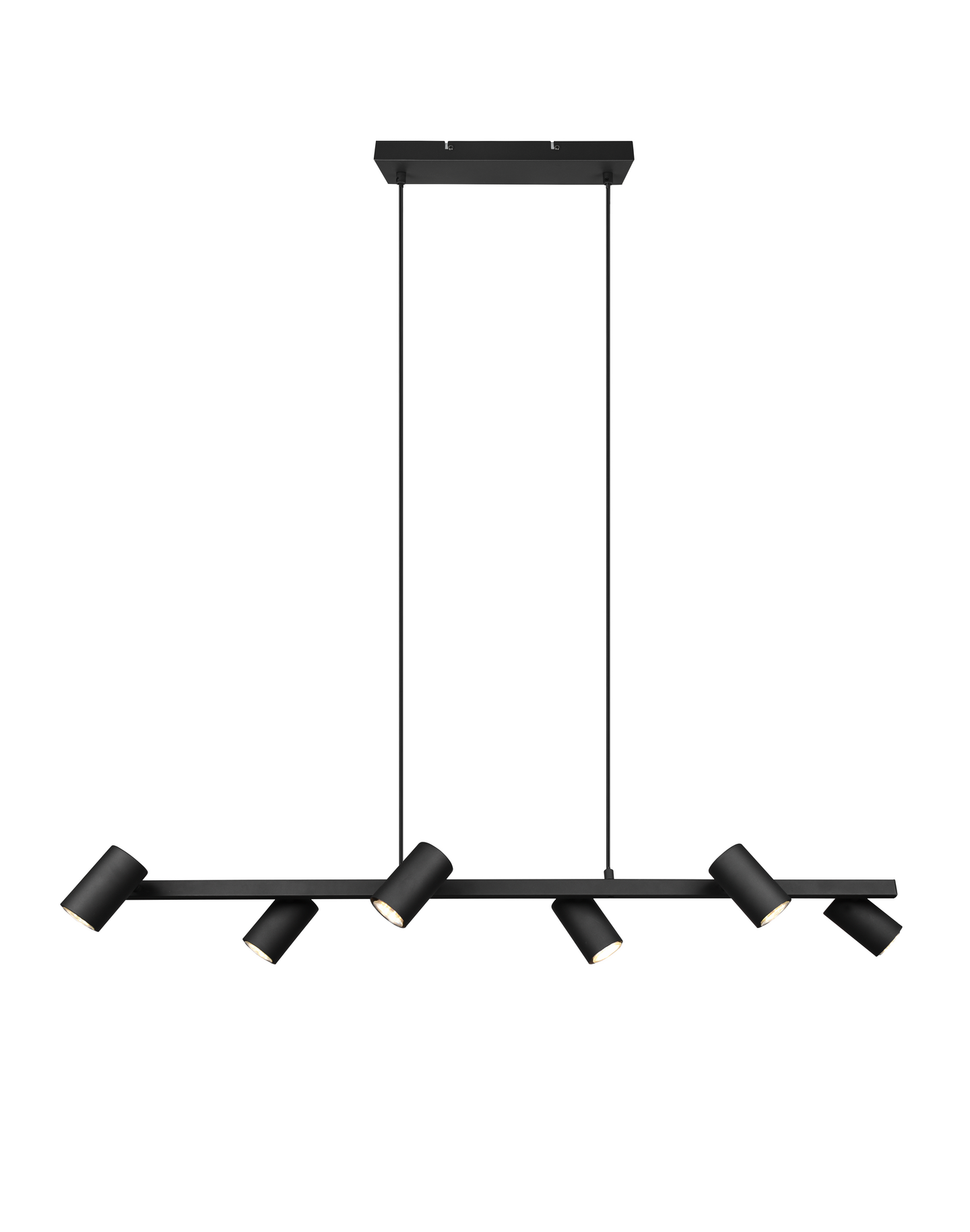 Riippuvalaisin TRIO Marley GU10 6-osainen 115cm mattamusta