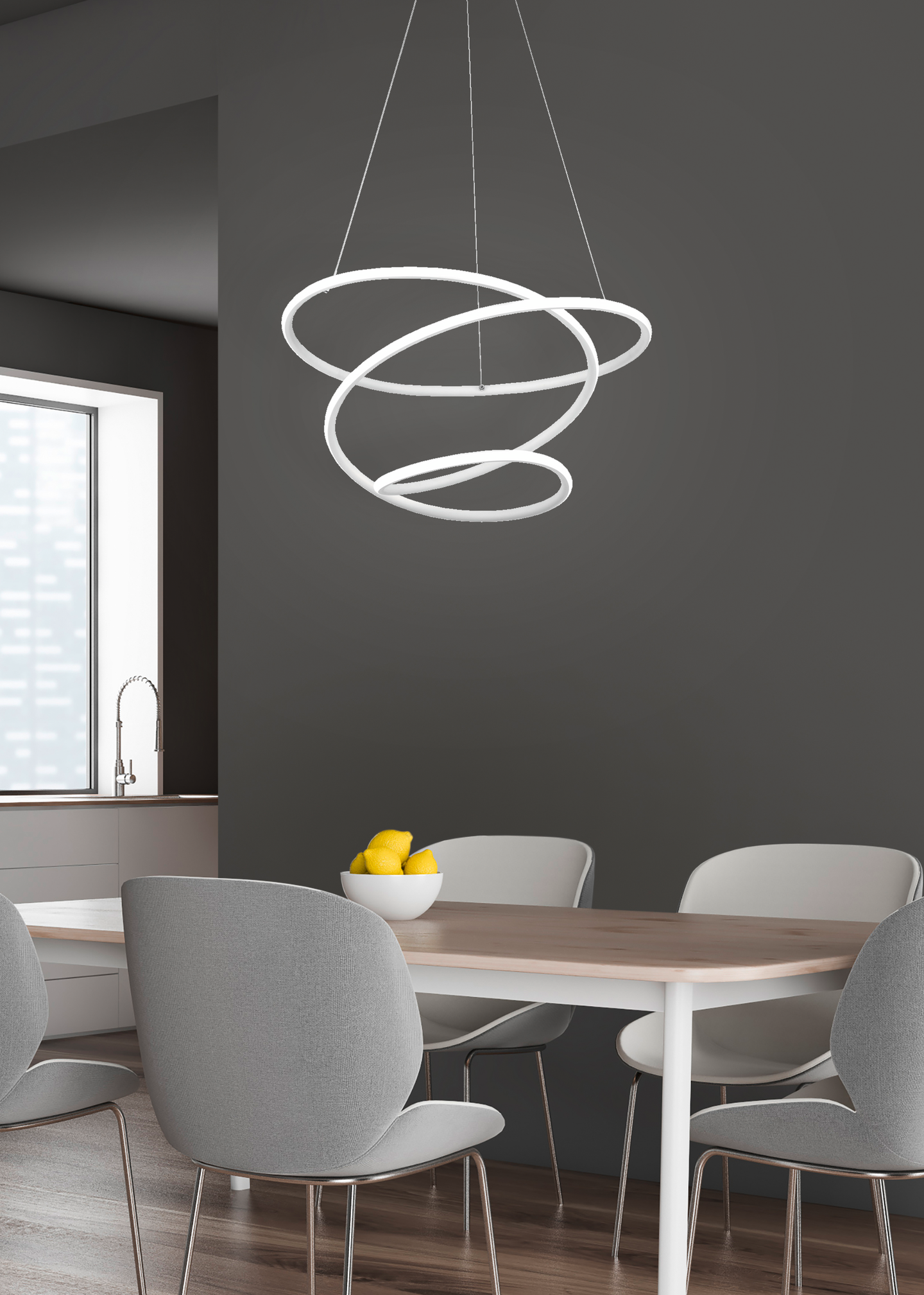 Riippuvalaisin TRIO Bologna led 5100lm 4000K mattavalkoinen