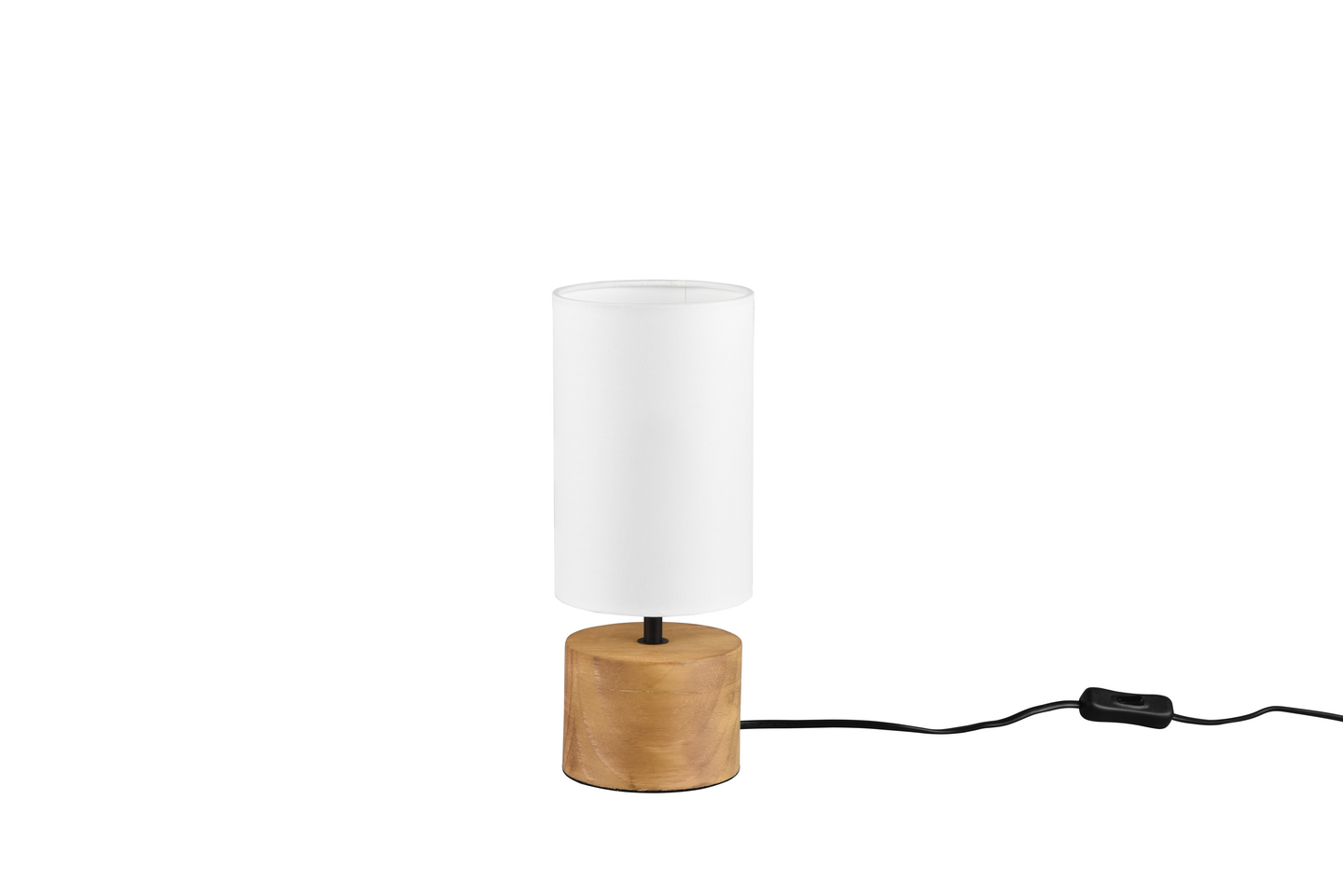 Pöytävalaisin TRIO Woody E14 30cm pyöreä valkoinen/puu