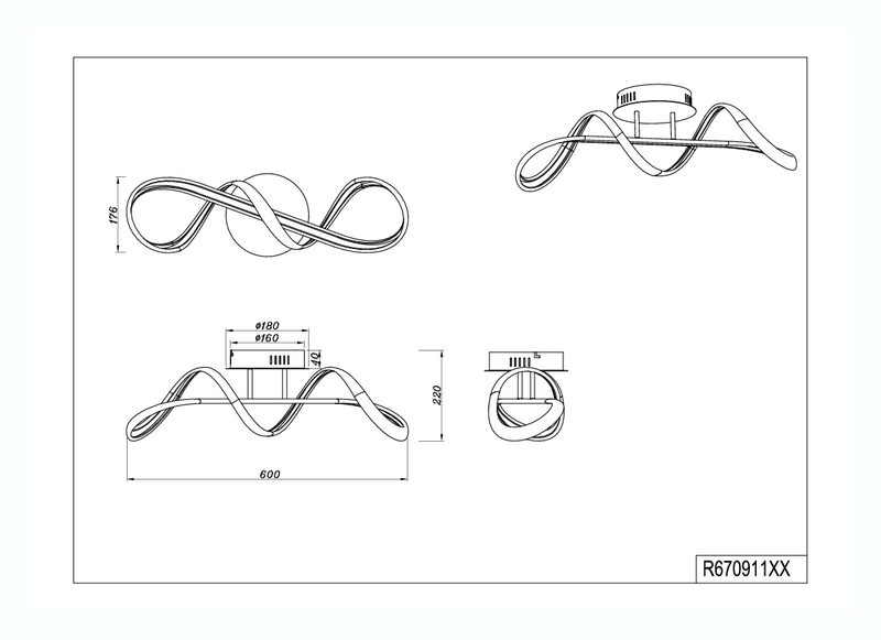 Kattovalaisin TRIO Perugia led 3400lm 4000K mattavalkoinen