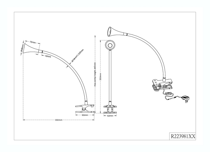 Klipsuvalaisin TRIO Viper led 400lm musta