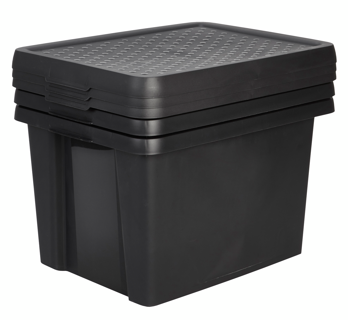 Säilytyslaatikko Goodiy Black 26L kannella