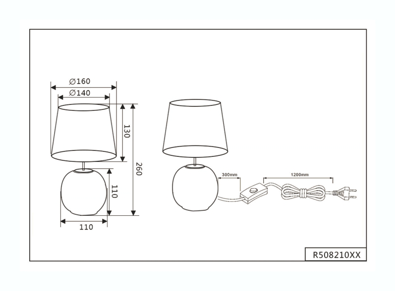 Pöytävalaisin TRIO Sophia E14 musta/kulta