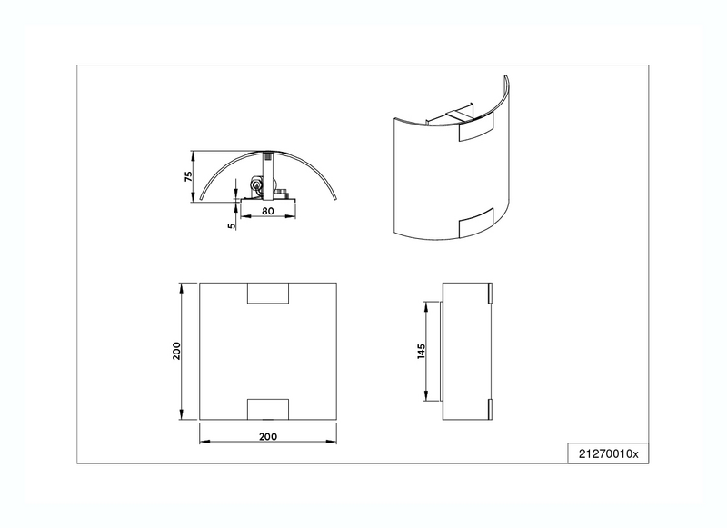 Seinävalaisin TRIO Pura E27 20cm antiikkimessinki