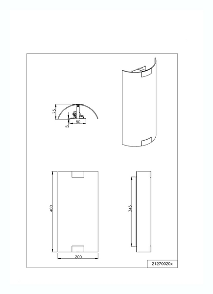 Seinävalaisin TRIO Pura 2xE27 40cm harjattu teräs