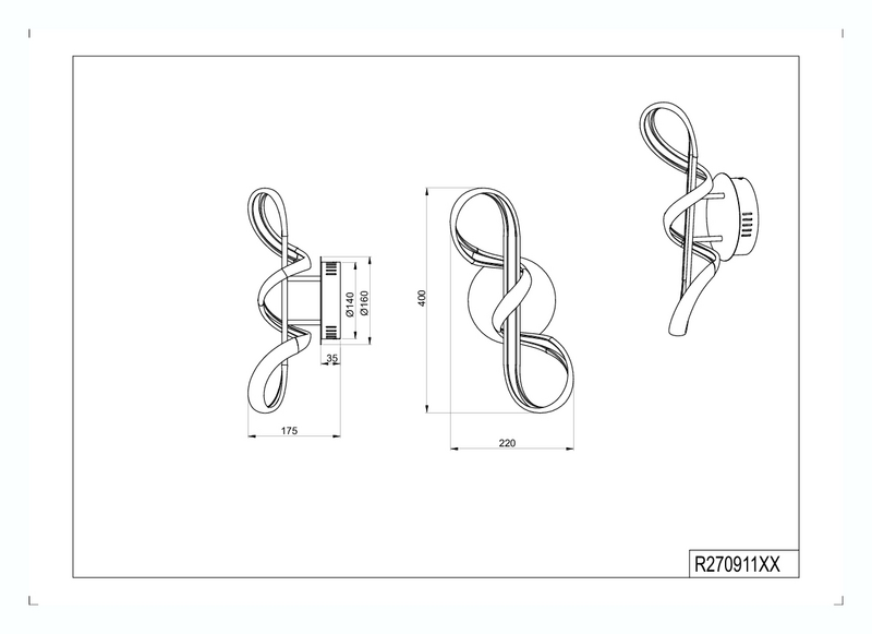 Seinävalaisin TRIO Perugia led 2400lm 4000K mattavalkoinen