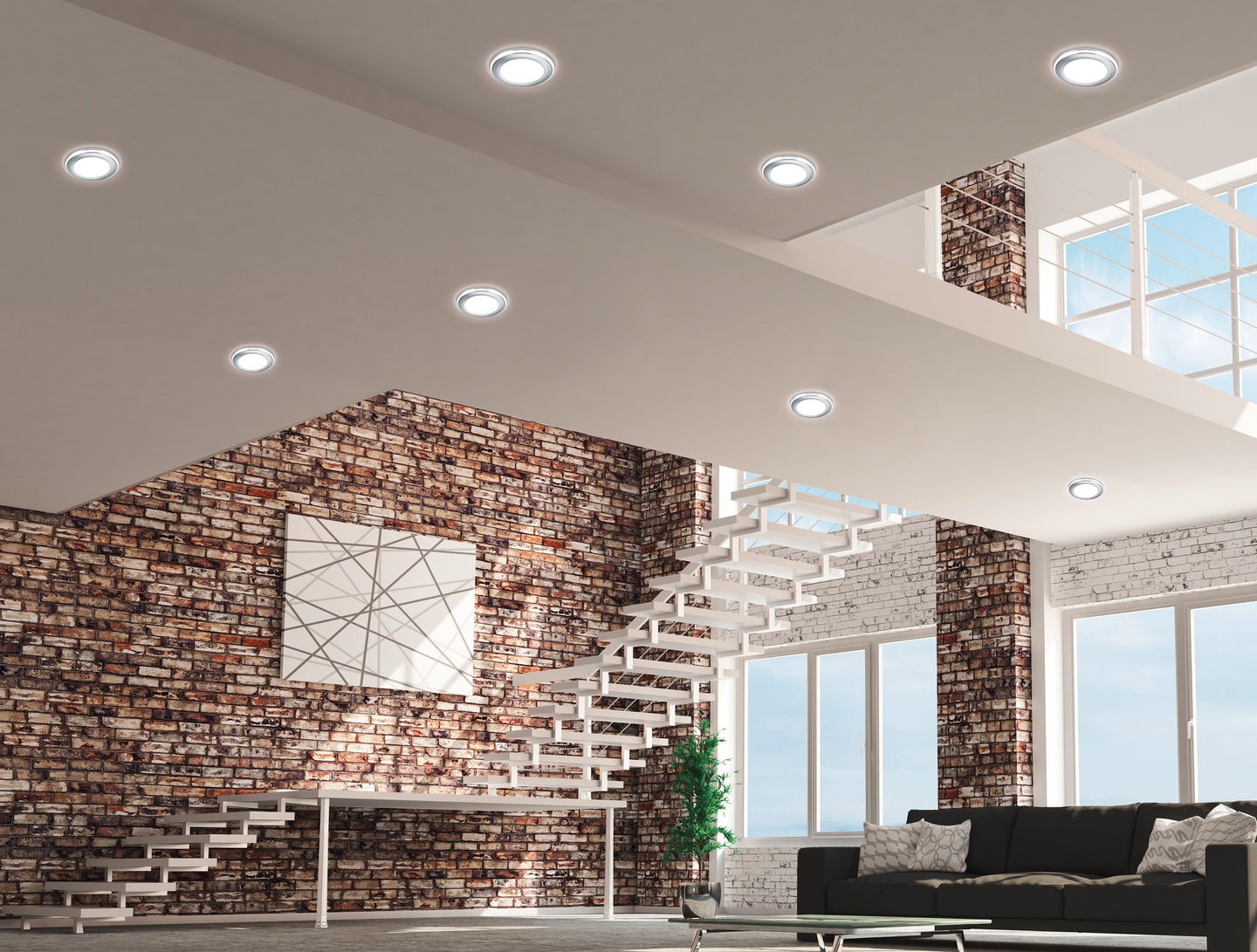 Uppospotti TRIO Aura Led 1040Lm 14cm kromi