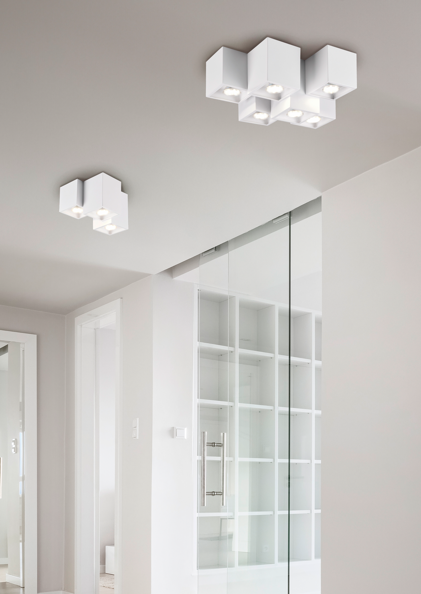 Kattovalaisin TRIO Fernando GU10 6-osainen mattavalkoinen