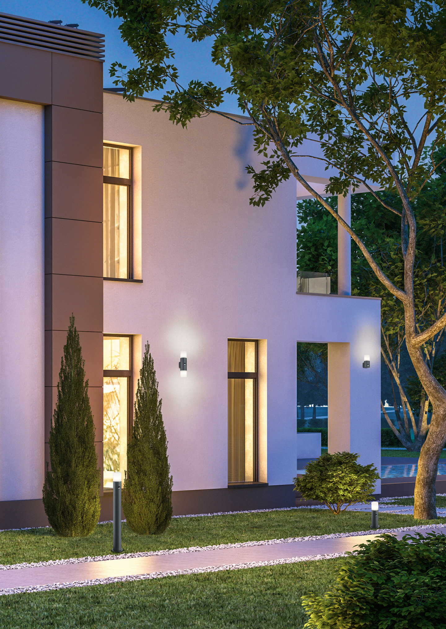 Ulkoseinävalaisin TRIO Hoosic E27 1-Os Antrasiitti Liiketunnistin