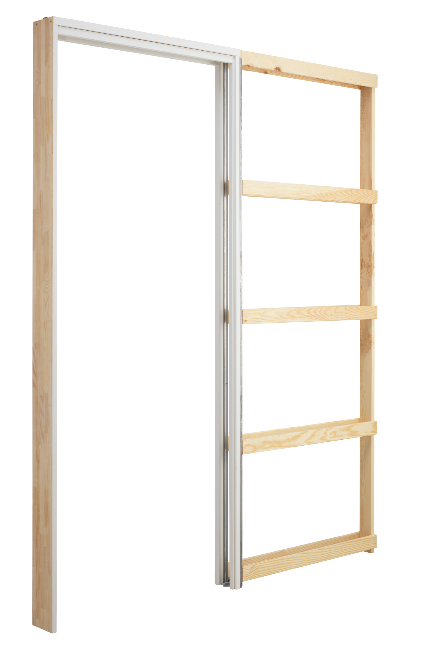 VÄGGPARTI TILL SKJUTDÖRR SWEDOORÖRR 122MM VIT 70MM REGEL DUBBELGIPS 8X21