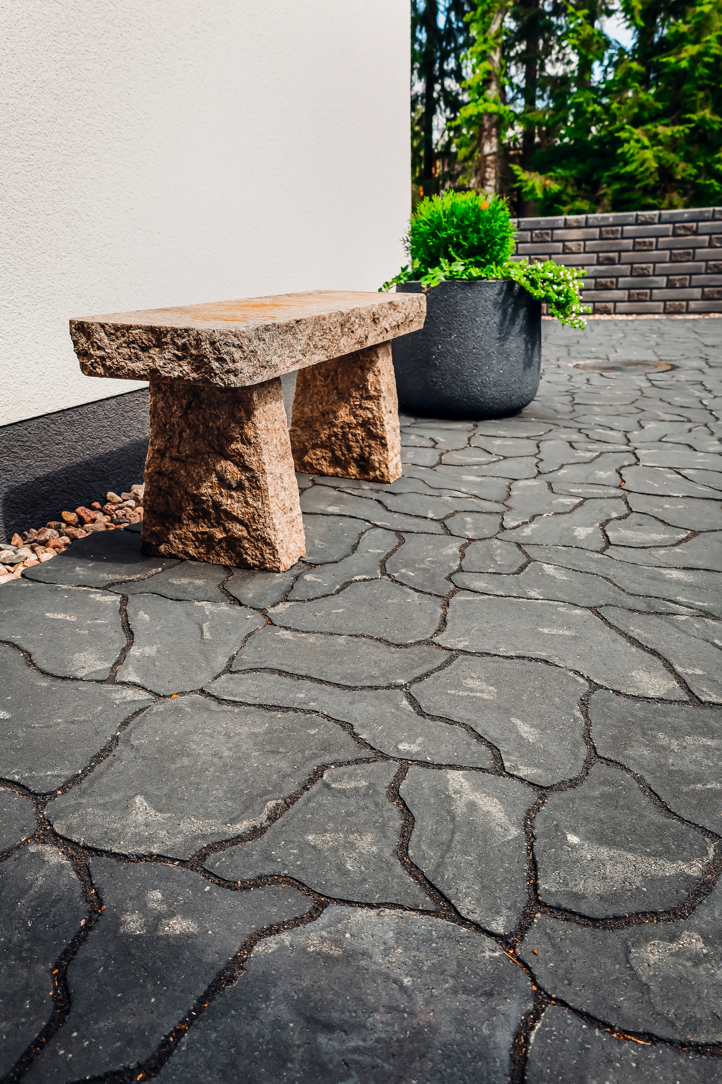 Loimuliuskekivi Lakka 80mm hiilenmusta 490x264x80mm 9kpl/m² lava 6,0m²