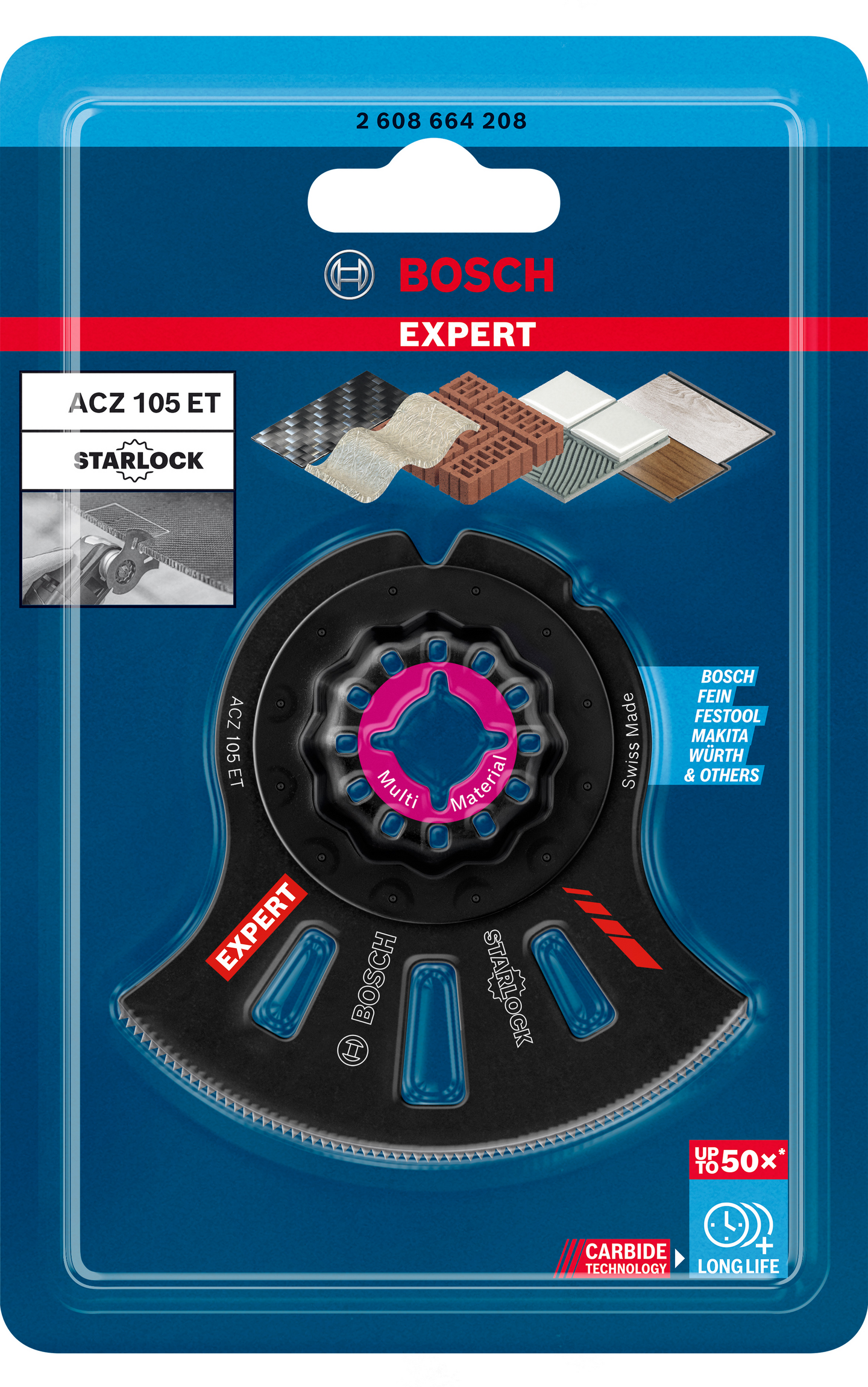 Terä Bosch EXPERT MultiMaterial Segment ACZ 105 ET 1 kpl