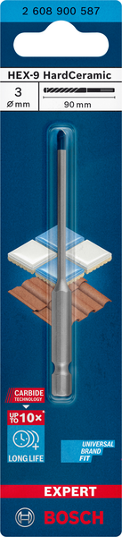 Poranterä Bosch EXPERT HEX-9 HardCeramic 3 x 90 mm