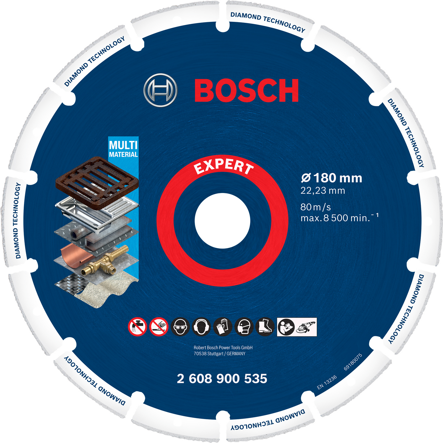 Katkaisulaikka Bosch EXPERT Diamond Metal Wheel, 180 x 22,23 mm