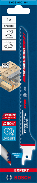 Puukkosahanterä Bosch EXPERT 'Wood with Metal' S 715 LHM, 1 kpl