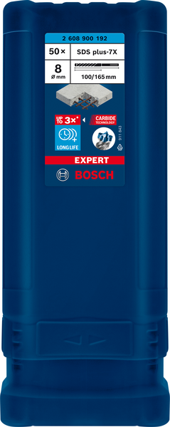 Poravasaranterä Bosch Expert SDS plus-7X 8x100x165mm 50kpl