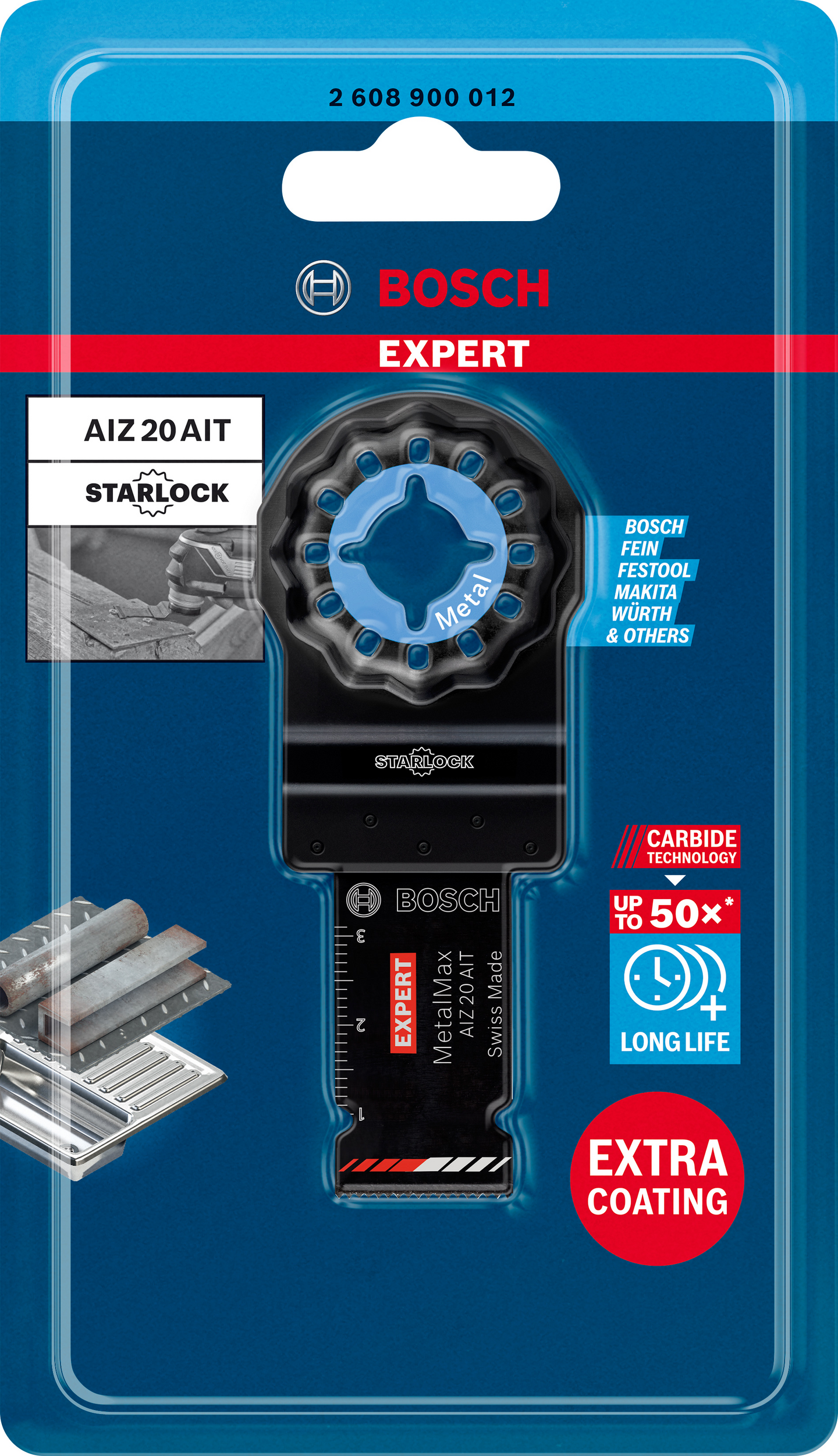 Terä monitoimityökalulle Bosch EXPERT MetalMax AIZ 20 AIT, 40 x 20 mm