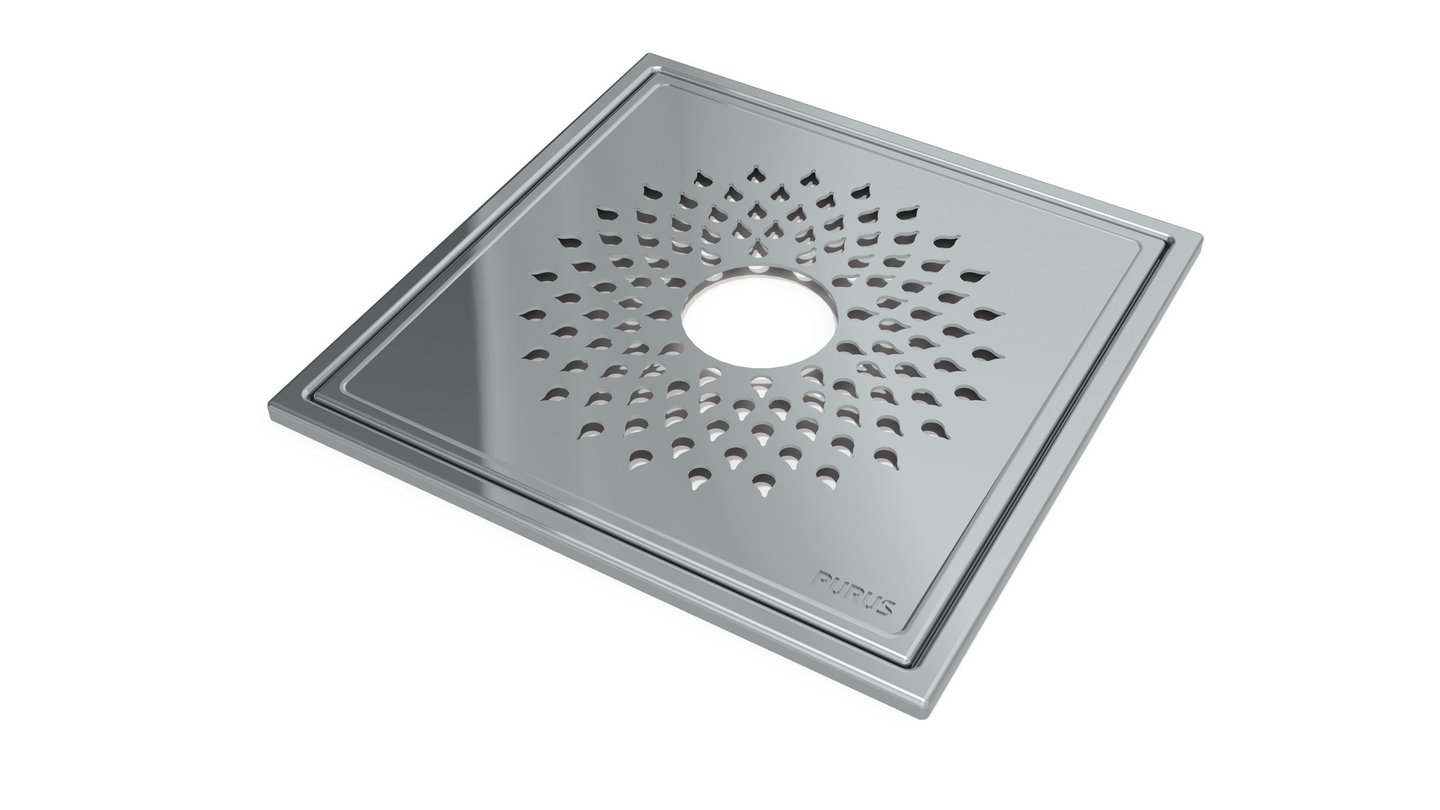 Neliökansi Purus Neliö Drop design-kansi 200x6mm aukollinen