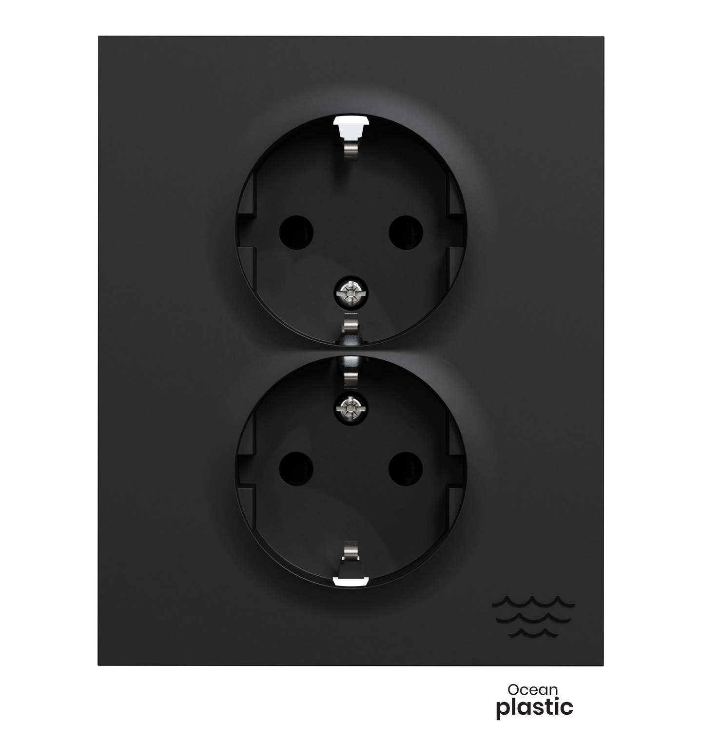 Pistorasia Elko Plus 2S/16A/250V/IP21 uppoasennus Ocean Plastic musta