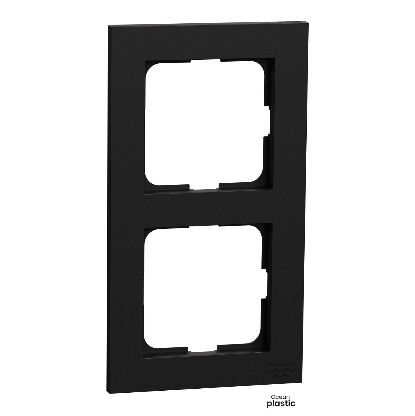 Peitelevy Elko Plus 2-osainen IP20/86mm Ocean Plastic musta