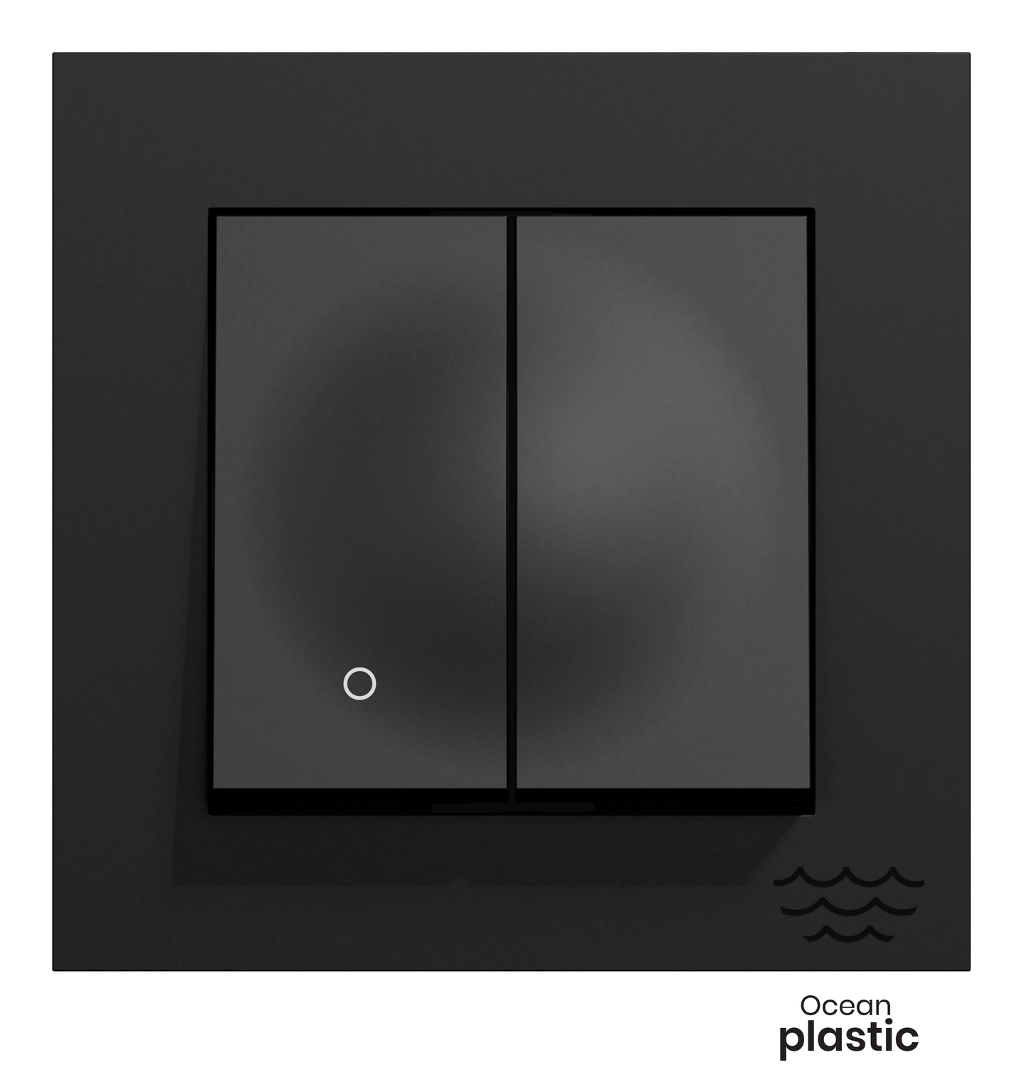 Kytkin Elko Plus 2+1/16A/IP21 uppoasennus Ocean Plastic musta