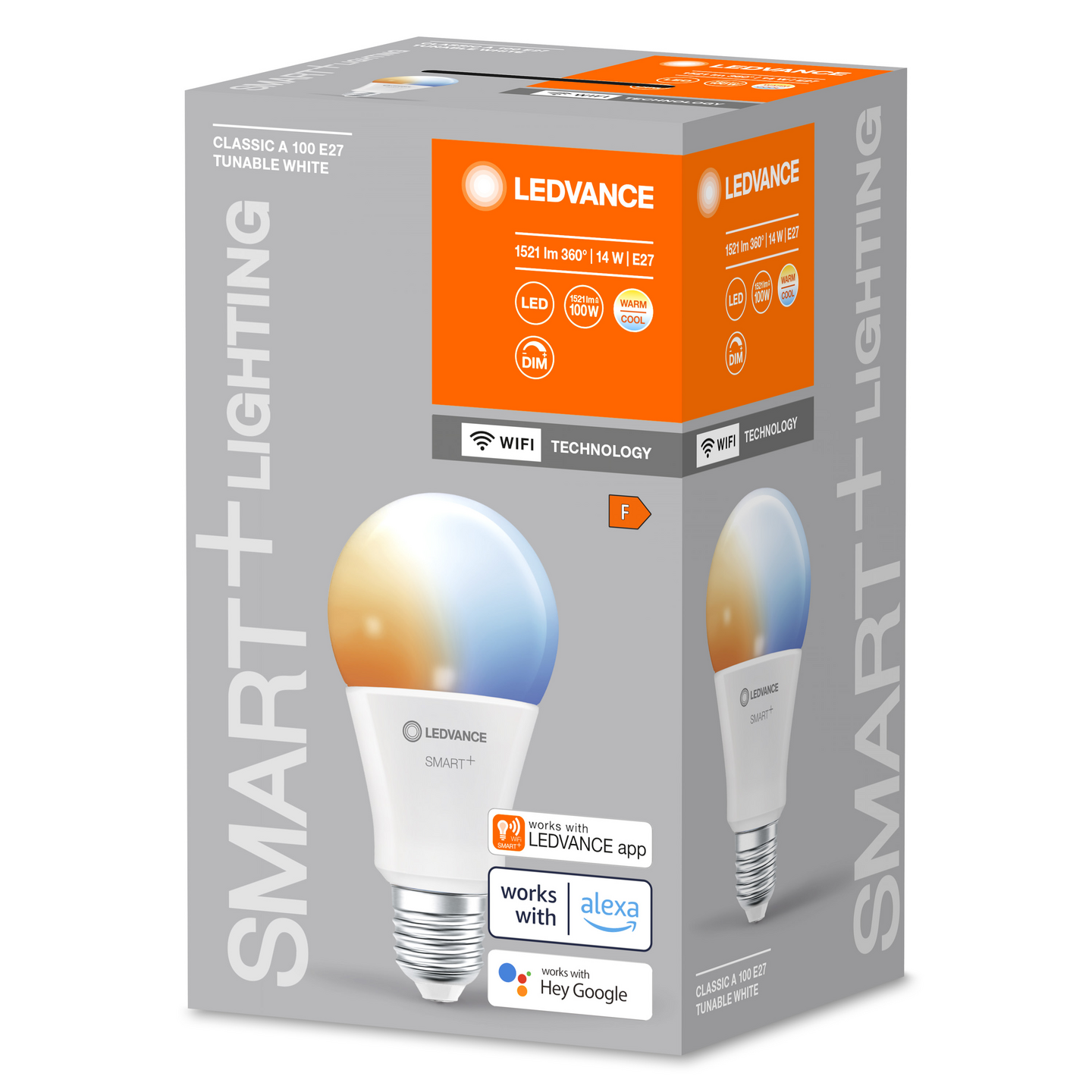 Led-vakiolamppu LEDVANCE SMART+ WiFi CLA 1521lm TW E27 muovirunko