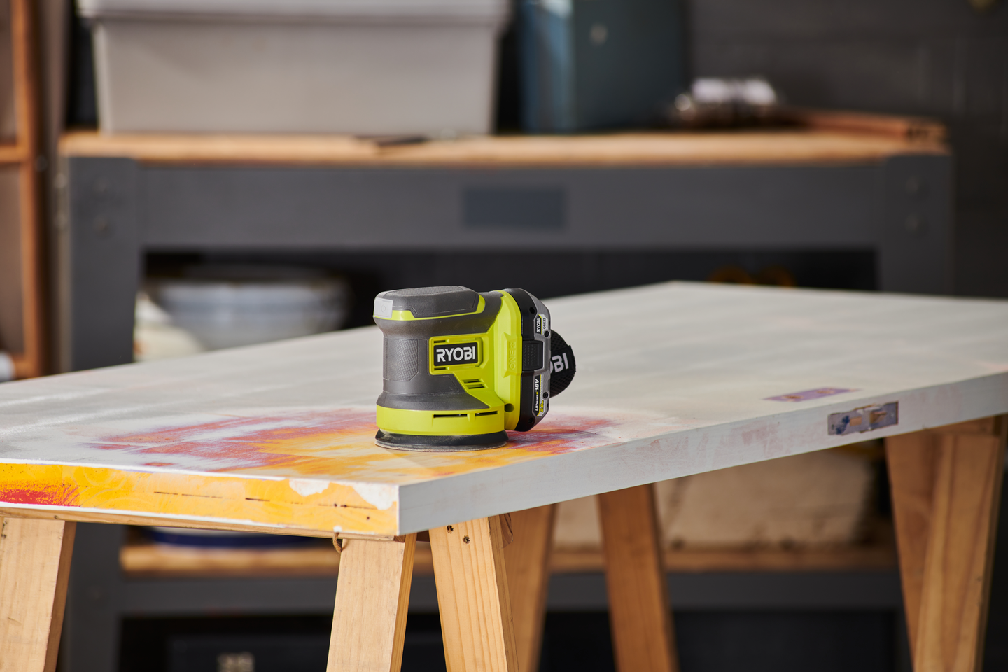 Akkuepäkeskohiomakone Ryobi RROS18-0 18V ONE+ runko