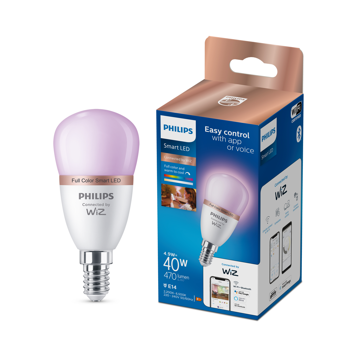 PHILIPS SMART LED 40W KLOT E14 FÄRG