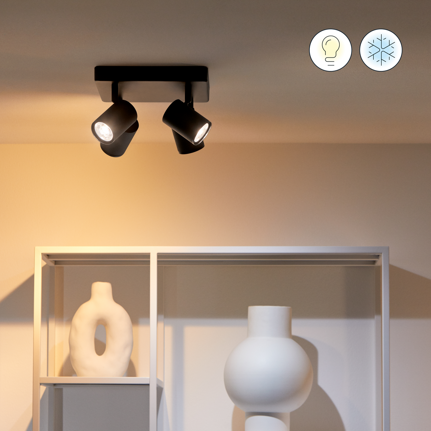 Kohdevalaisin WiZ Imageo musta 4x5W RGB