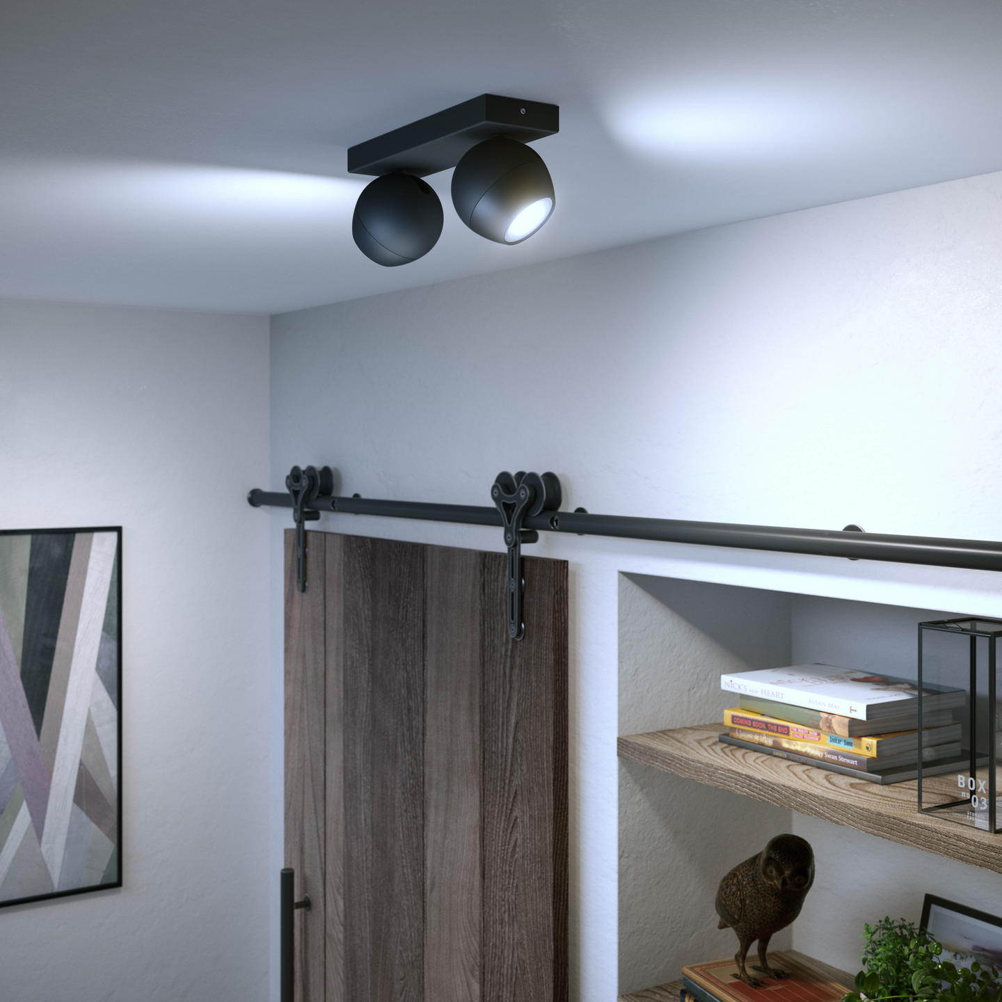 Kohdevalaisin Philips Hue Buckram musta 2x5W 230V