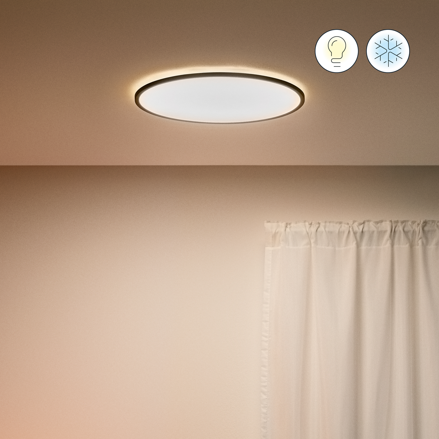 Kattovalaisin WiZ Superslim musta 22W