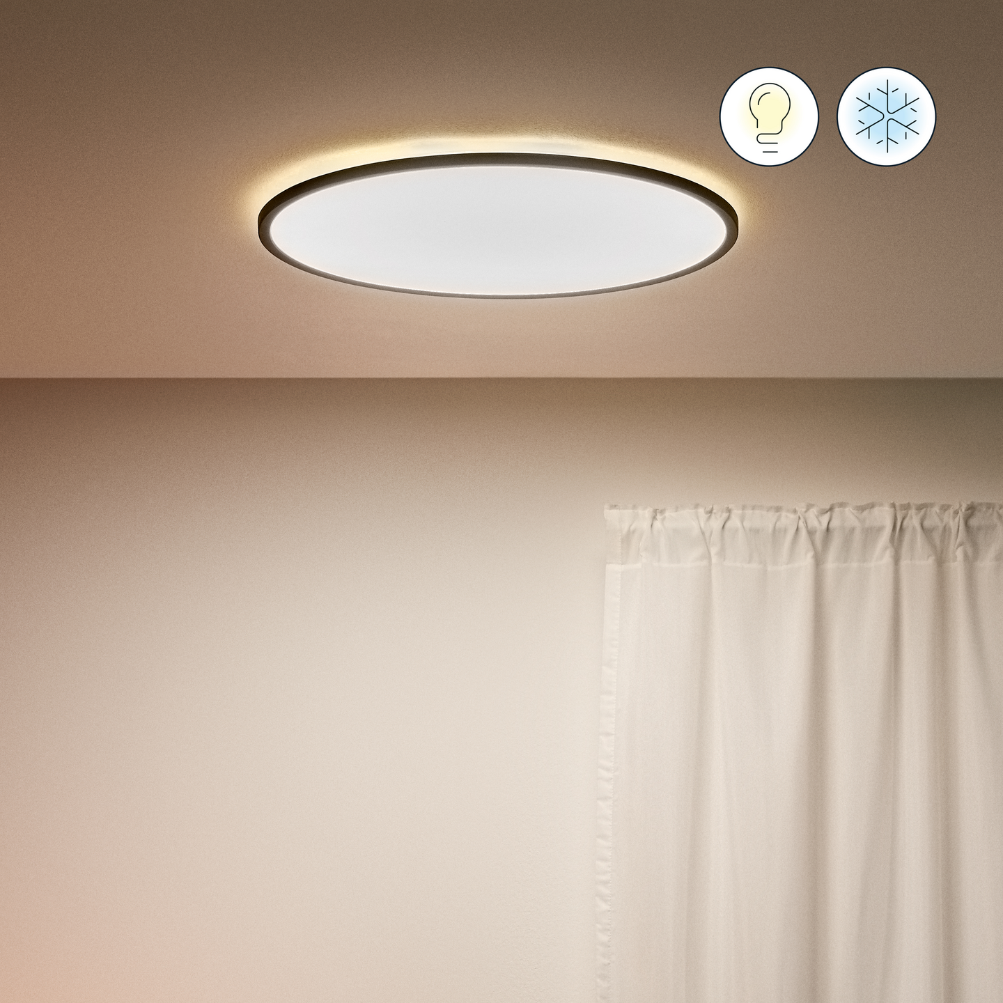 Kattovalaisin WiZ Superslim musta 32W