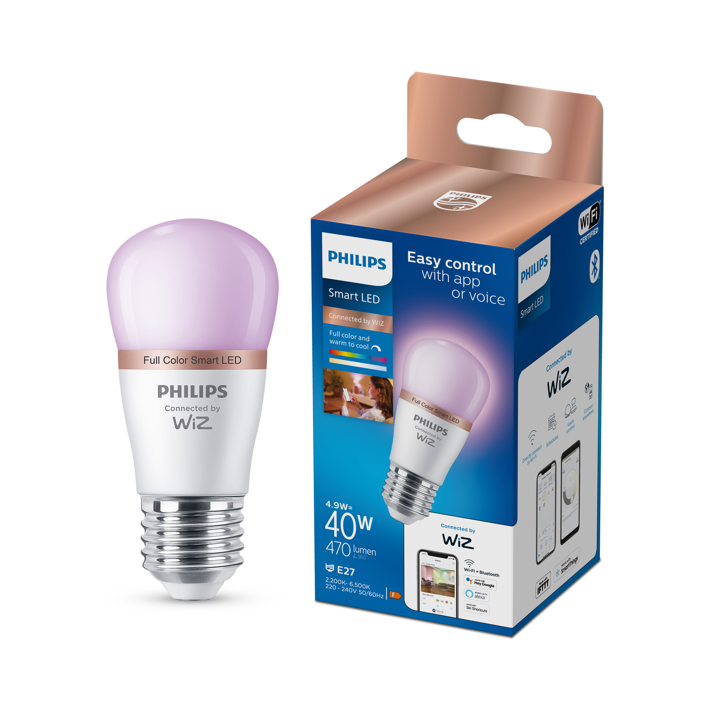 PHILIPS SIGNIFY SMART LED 40W KLOT E27, FÄRG