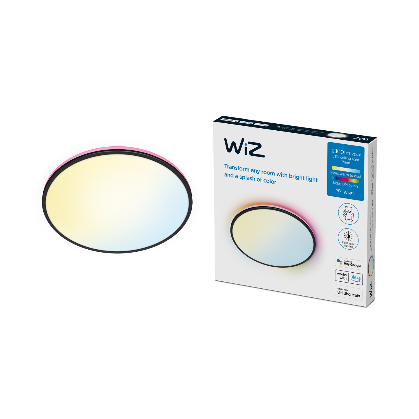 Kattovalaisin WiZ Rune musta 21W RGB