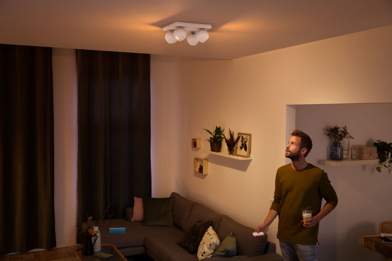 Kohdevalaisin Philips Hue Buckram valkoinen 4x5W 230V