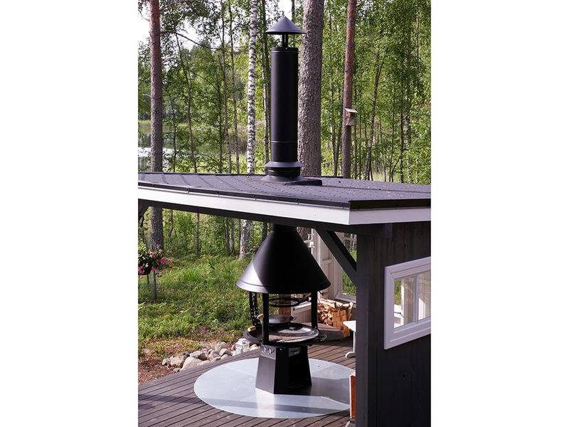 Jatkopiippu Kotakeittiö antiikkihopea 1x0,5m