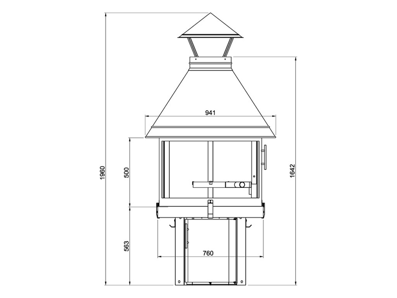 Kotakeittiö 100 korkea musta sis savukupu 100 ja sadehattu