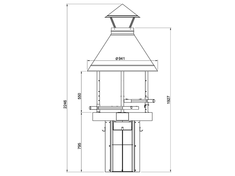 Kotakeittiö 80 korkea musta