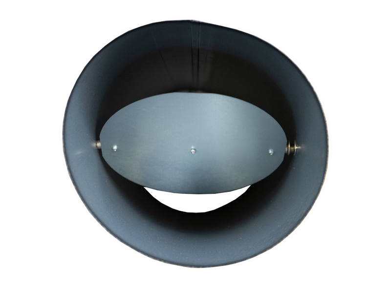 Sulkupeltipiippu Kotakeittiö 1m musta kotakeittiöön