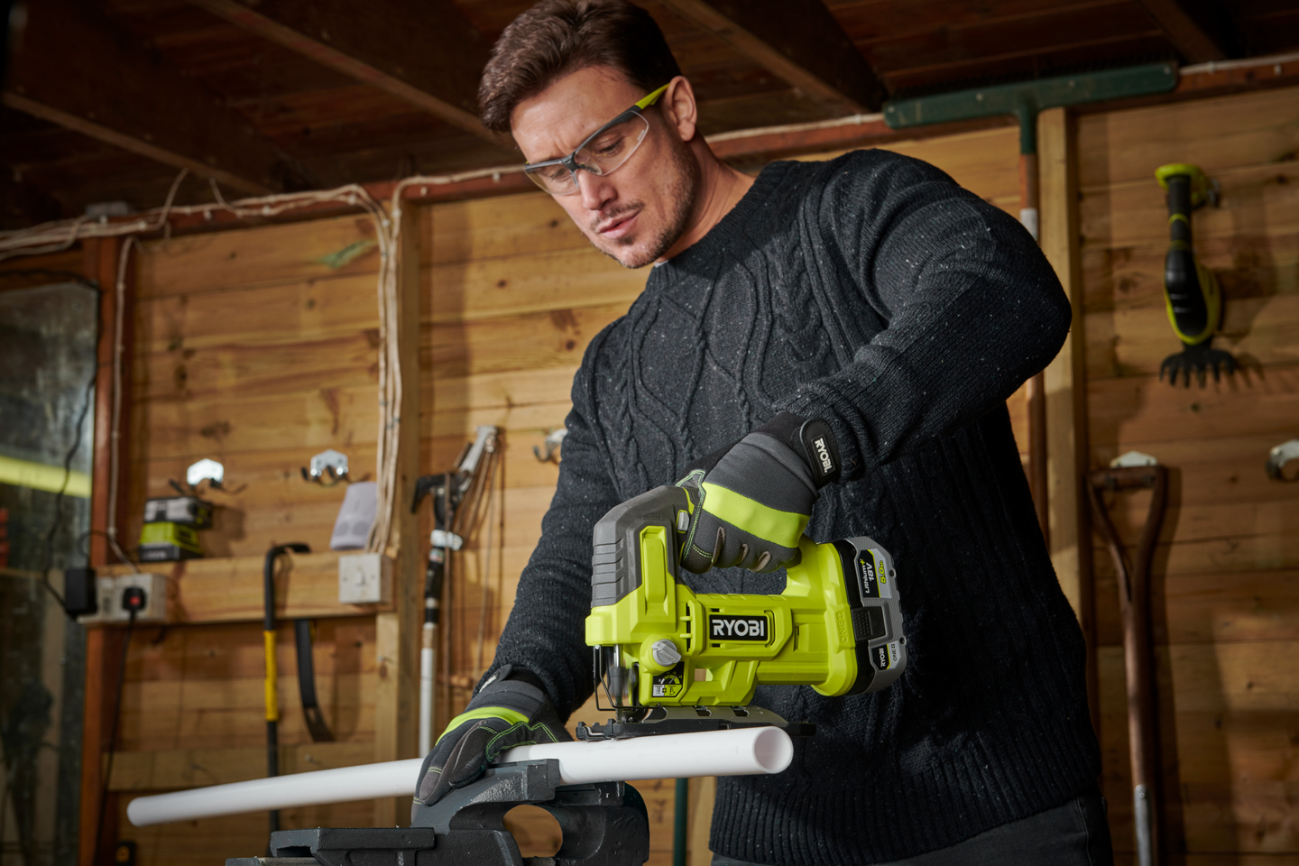 Akkupistosaha Ryobi RJS18-0 18V ONE+ runko