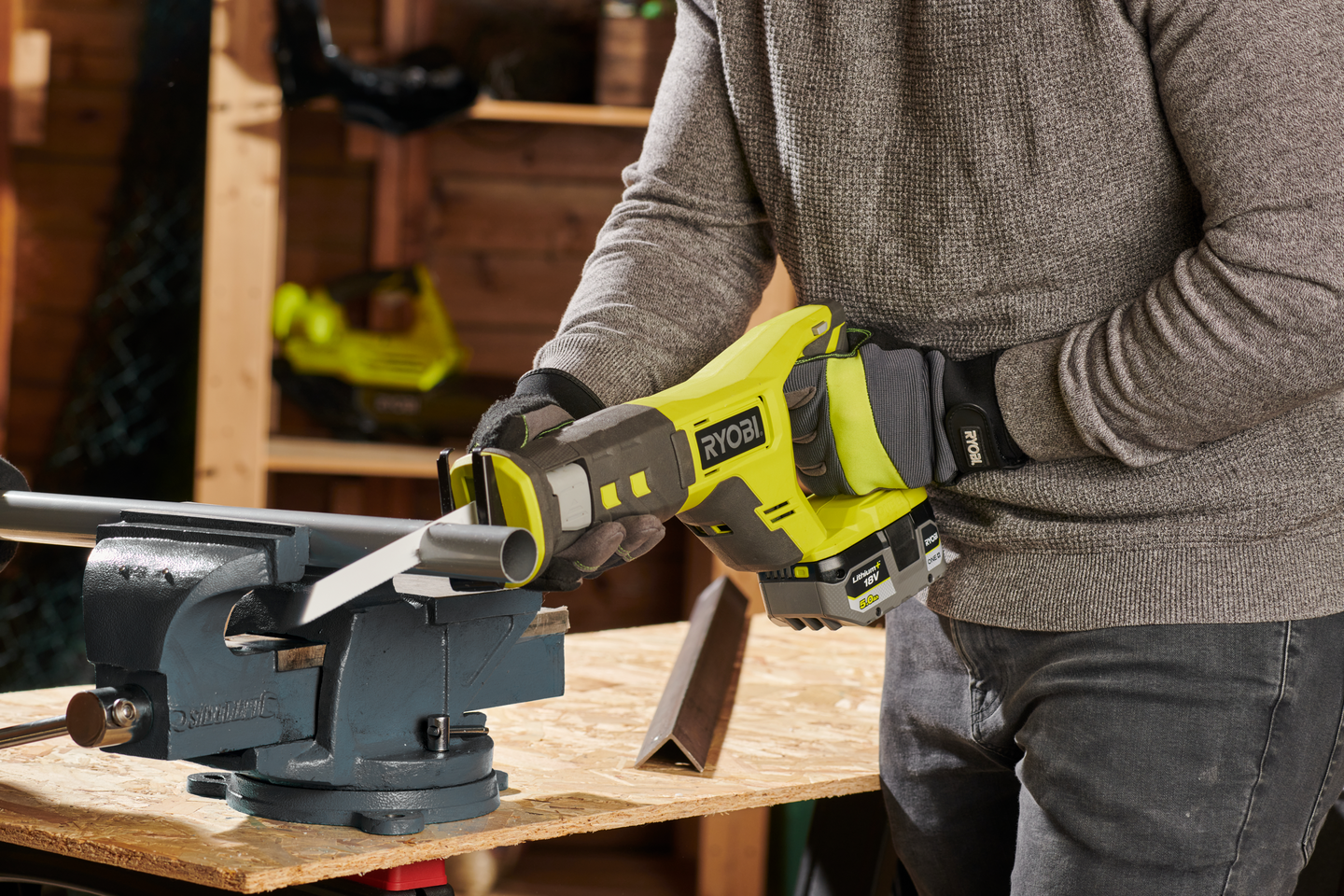 Akkupuukkosaha Ryobi RRS18-0 18V ONE+ runko