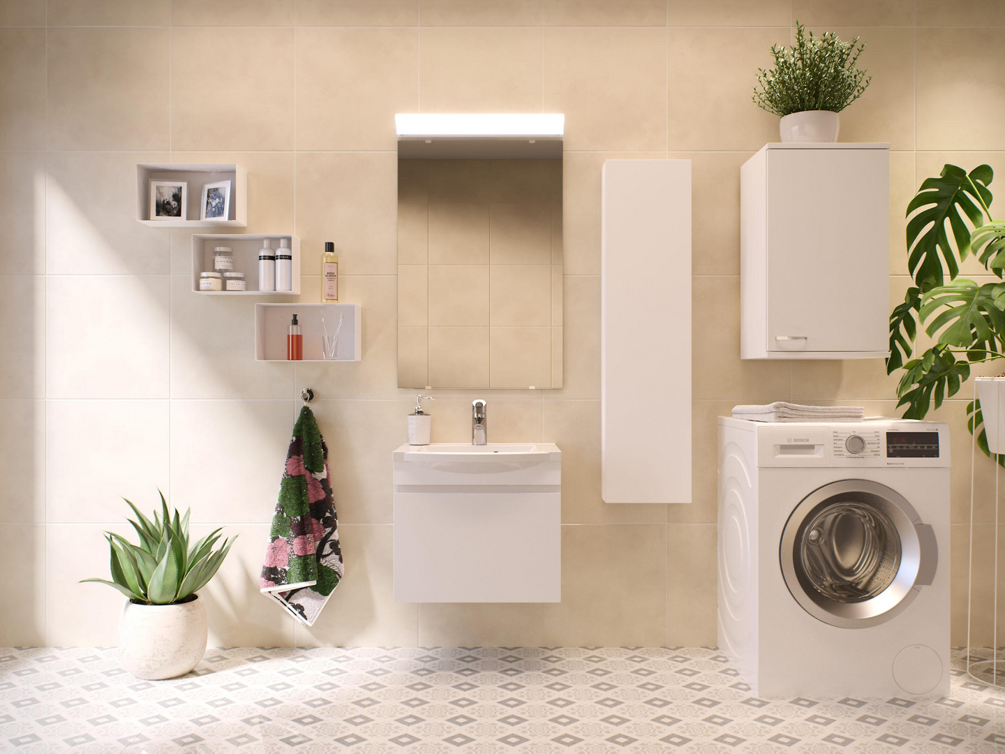 Pesuallas Polaria Laval 600 valkoinen