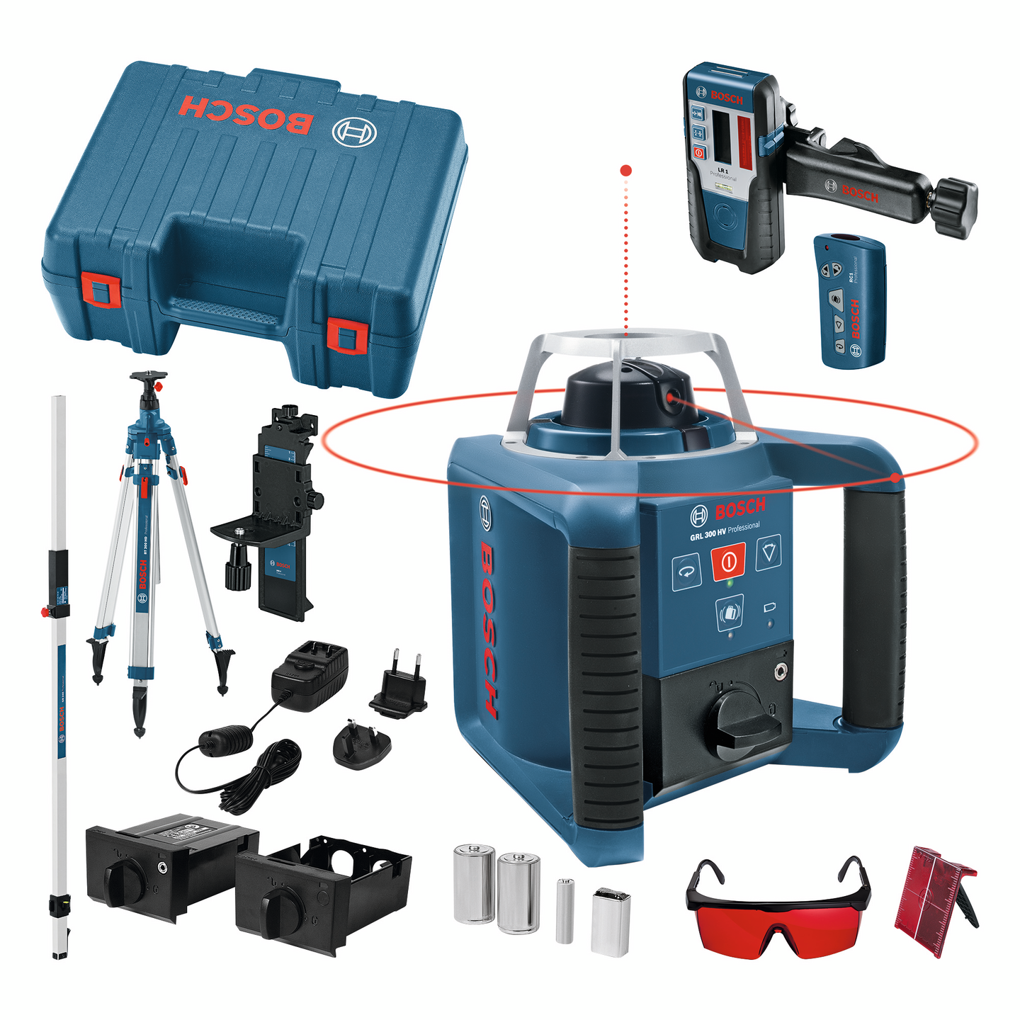 Pyörivä laser Bosch GLR 300 HV Set