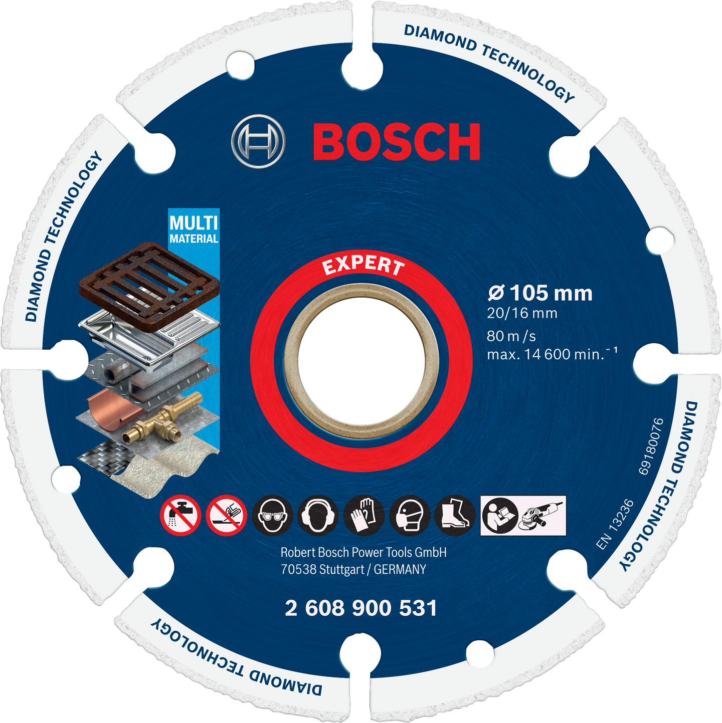 Katkaisulaikka Bosch EXPERT Diamond Metal Wheel, 105 x 20/16 mm