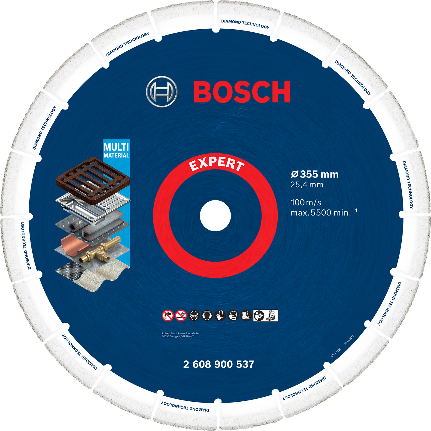 Katkaisulaikka Bosch EXPERT Diamond Metal Wheel, suuri, 355 x 25,4 mm