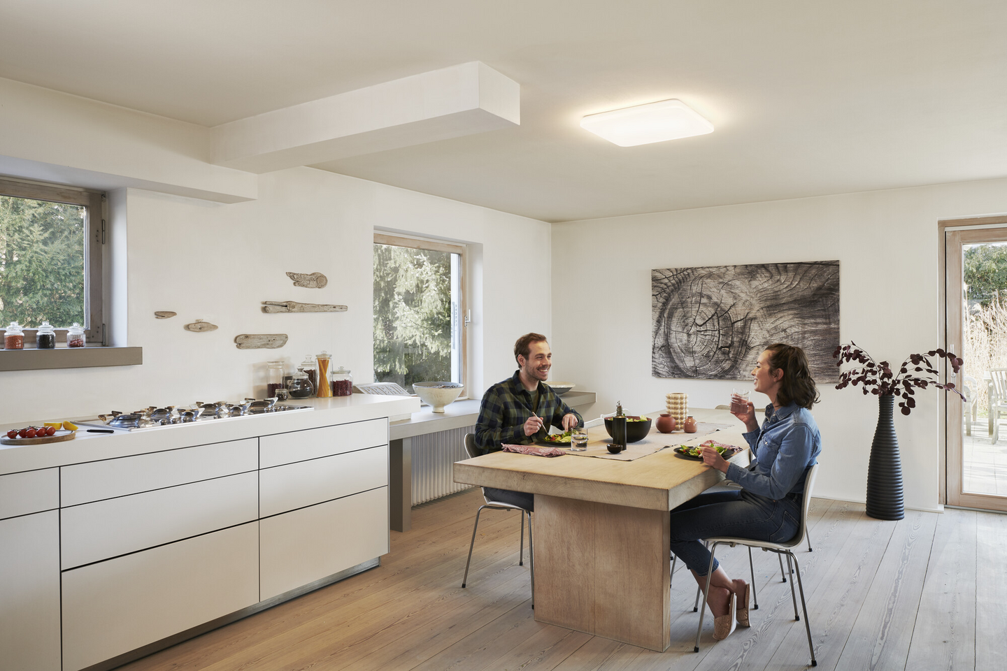 LED-kattovalaisin LEDVANCE SMART+ WiFi Orbis Clean Square 530mm TW 4000lm