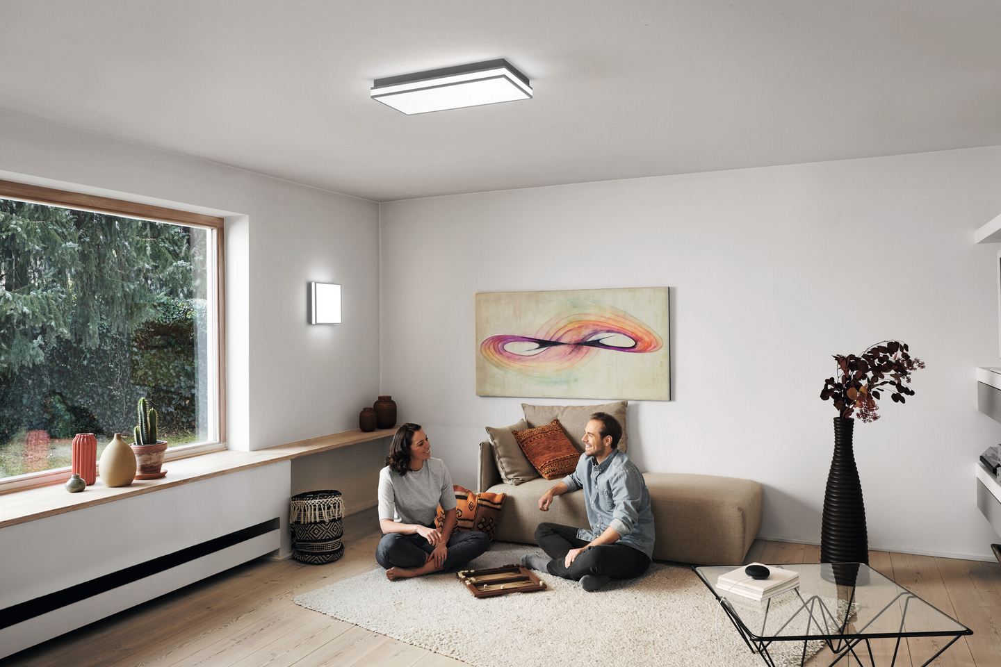 Led-kattovalaisin LEDVANCE SMART+ WiFi Orbis Magnet 300x300mm TW 2500lm harmaa