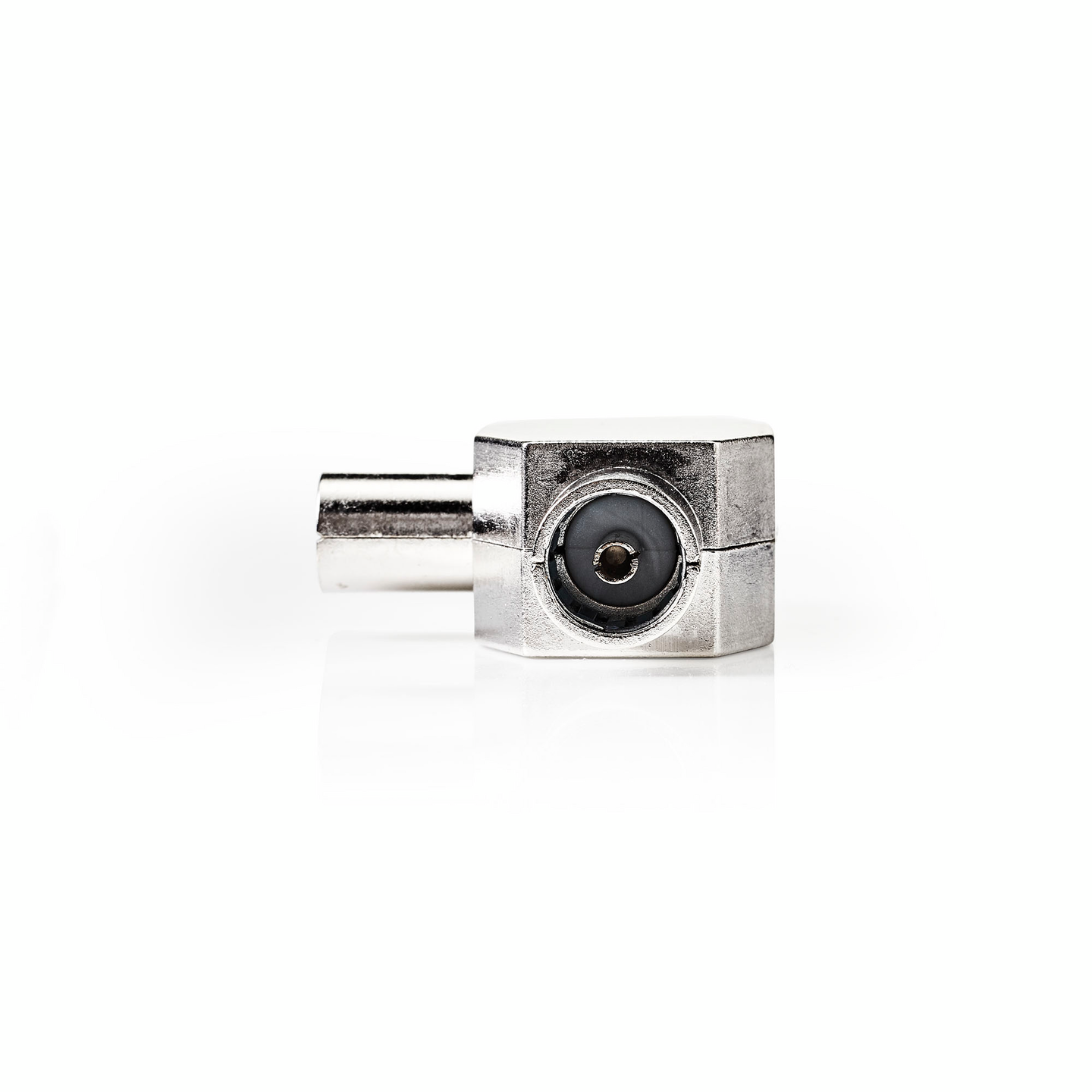 Satelliitti- ja antennisovitin Nedis IEC COAX uros / 2xF naaras 75Ohm niklattu