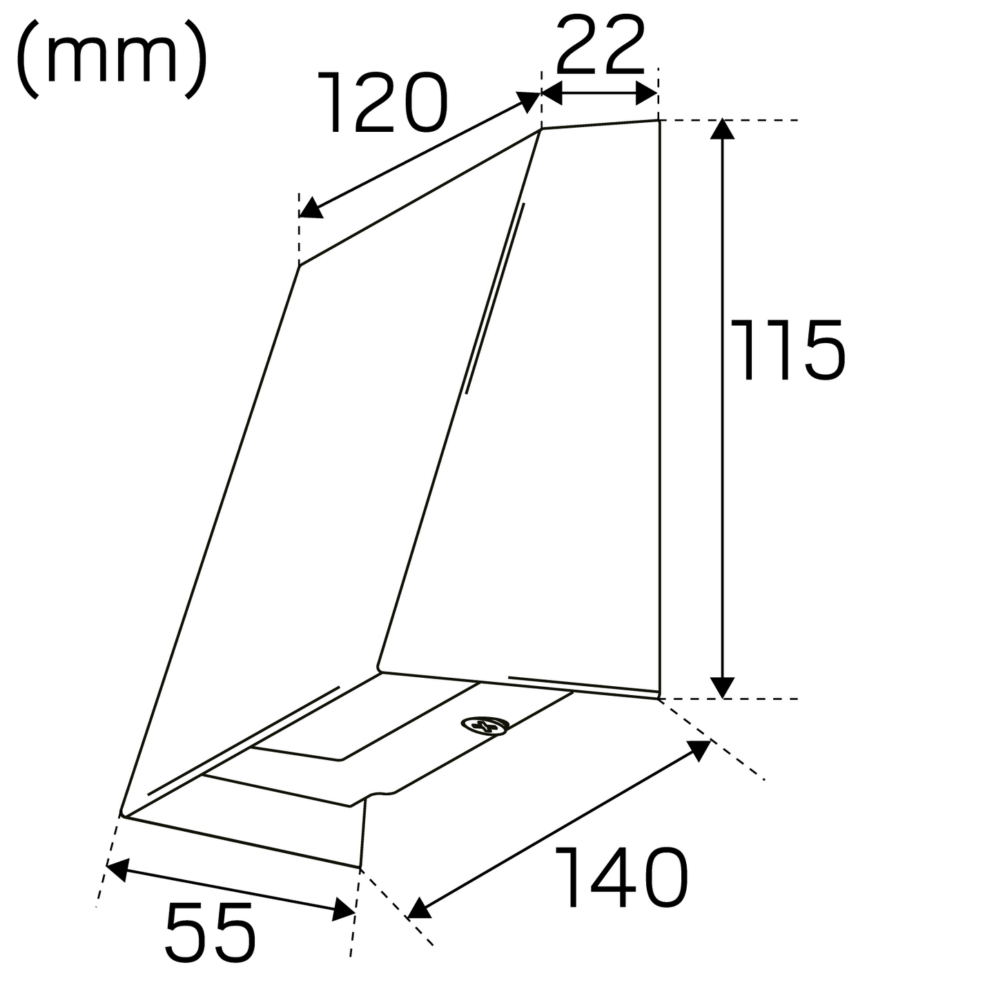 Seinävalaisin Hide-a-lite Edge antrasiitti 3000K