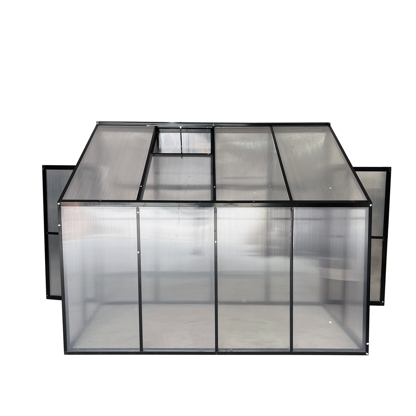 Seinäkasvihuone Goodiy 242x122x195cm musta